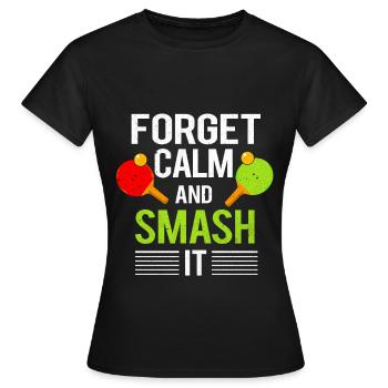 Tischtennis - Frauen T-Shirt - Schwarz - Vorne - AI Model Female 172 dark (172cm)