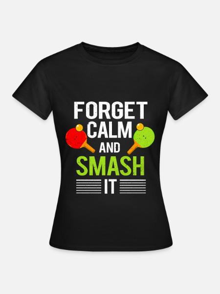Tischtennis - Frauen T-Shirt - Schwarz