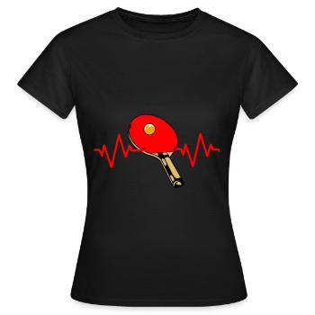 Ping Pong Ping Pong ping cadeau - T-shirt Femme - noir - Devant - AI Model Female 172 dark (172cm)
