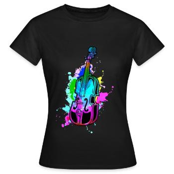 Cello - Women's T-Shirt - black - Front - AI Model Female 172 dark (172cm)