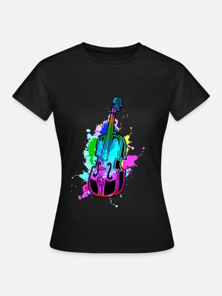 Cello - Frauen T-Shirt - Schwarz