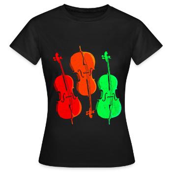 Cello - Women's T-Shirt - black - Front - AI Model Female 172 dark (172cm)