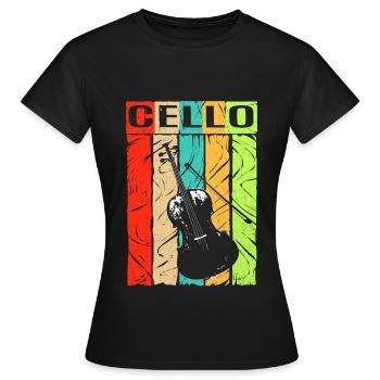 Cello - Women's T-Shirt - black - Front - AI Model Female 172 dark (172cm)