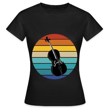 Cello Kontrabass Klassisch Musik Lehrer Sinfonie - Frauen T-Shirt - Schwarz - Vorne - AI Model Female 172 dark (172cm)