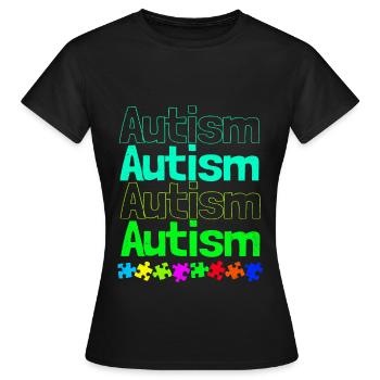 Autism - Women's T-Shirt - black - Front - AI Model Female 172 dark (172cm)