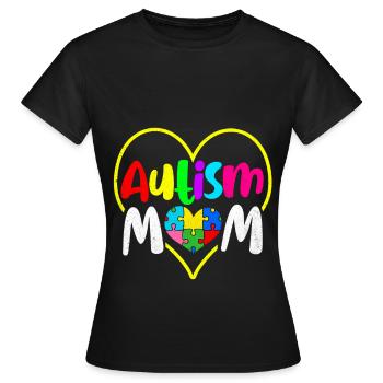 Autisme - T-shirt Femme - noir - Devant - AI Model Female 172 dark (172cm)