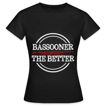 Bassoon Wind Instrument Wind Music Music Teacher Octave - Women's T-Shirt - black - Front - AI Model Female 172 dark (172cm)