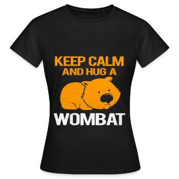 Wombat - T-shirt Femme - noir - Devant - AI Model Female 172 dark (172cm)