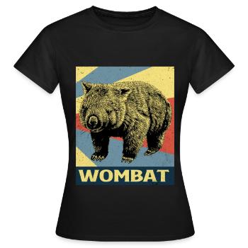 Wombat - T-shirt Femme - noir - Devant - AI Model Female 172 dark (172cm)