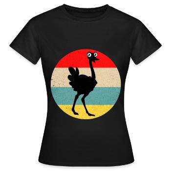 Strauß - Frauen T-Shirt - Schwarz - Vorne - AI Model Female 172 dark (172cm)