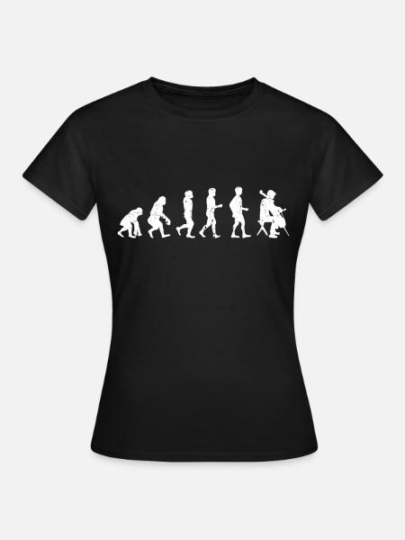 Violoncelliste Evolution Idée Cadeau Joueur De Violoncelle - T-shirt Femme - noir