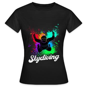 Fallschirmsport - Frauen T-Shirt - Schwarz - Vorne - AI Model Female 172 dark (172cm)