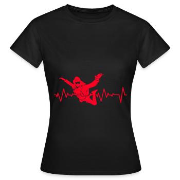 Fallschirmsport - Frauen T-Shirt - Schwarz - Vorne - AI Model Female 172 dark (172cm)