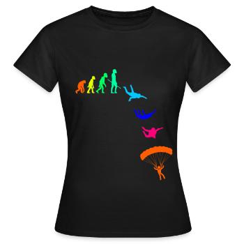 Fallschirm Fallschirmsport Fallschirmspringen - Frauen T-Shirt - Schwarz - Vorne - AI Model Female 172 dark (172cm)