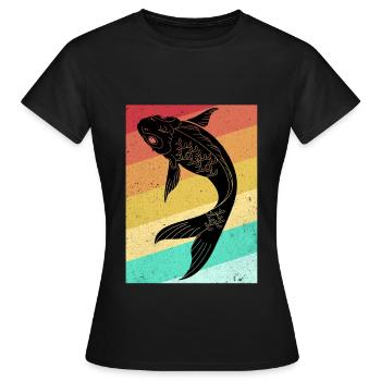 Koi - Frauen T-Shirt - Schwarz - Vorne - AI Model Female 172 dark (172cm)