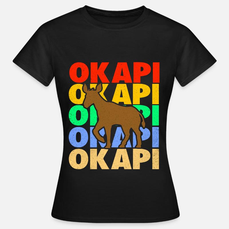 Okapi - Frauen T-Shirt - Schwarz