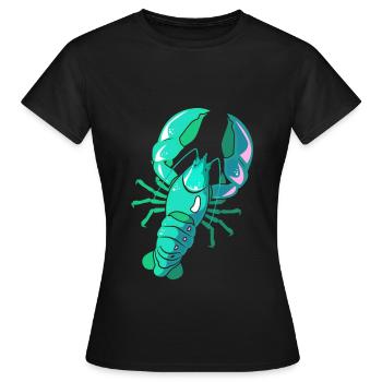 Homard Crevette Languste Cancer Fruits de mer - T-shirt Femme - noir - Devant - AI Model Female 172 dark (172cm)