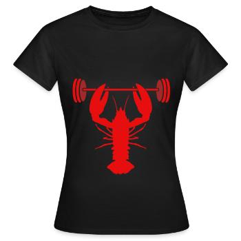 Homard Crevette Languste Cancer Fruits de mer - T-shirt Femme - noir - Devant - AI Model Female 172 dark (172cm)