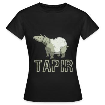 Tapir - T-shirt Femme - noir - Devant - AI Model Female 172 dark (172cm)