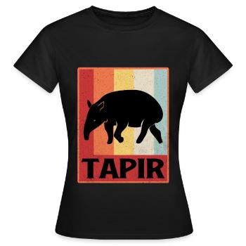 Tapir - T-shirt Femme - noir - Devant - AI Model Female 172 dark (172cm)