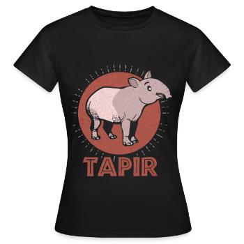 Tapir - T-shirt Femme - noir - Devant - AI Model Female 172 dark (172cm)