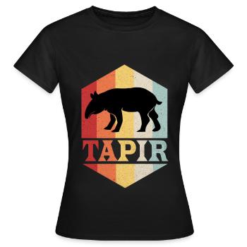 Tapir - T-shirt Femme - noir - Devant - AI Model Female 172 dark (172cm)