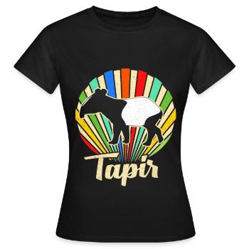 Tapir - T-shirt Femme - noir - Devant - AI Model Female 172 dark (172cm)