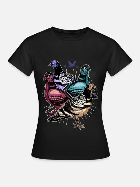Taube - Frauen T-Shirt - Schwarz