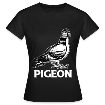 Pigeon Racing Pigeon Fancier Carrier Pigeon Turtle Dove - Women's T-Shirt - black - Front - AI Model Female 172 dark (172cm)