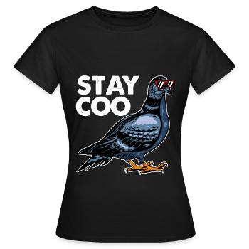 Pigeon Racing Pigeon Fancier Carrier Pigeon Turtle Dove - Women's T-Shirt - black - Front - AI Model Female 172 dark (172cm)