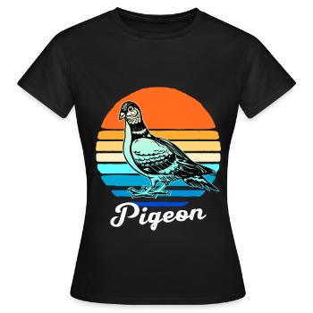 Pigeon Racing Pigeon Fancier Carrier Pigeon Turtle Dove - Women's T-Shirt - black - Front - AI Model Female 172 dark (172cm)