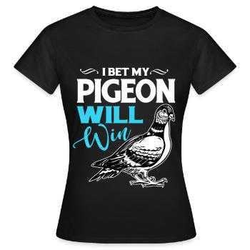 Pigeon Racing Pigeon Fancier Carrier Pigeon Turtle Dove - Women's T-Shirt - black - Front - AI Model Female 172 dark (172cm)