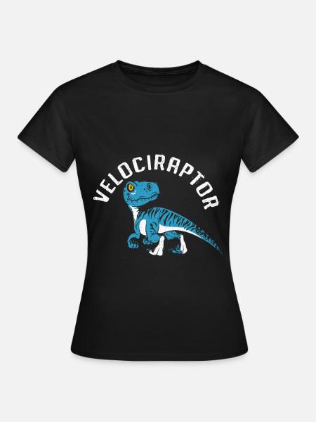 Velociraptor - Frauen T-Shirt - Schwarz
