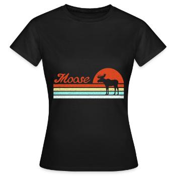 Elch - Frauen T-Shirt - Schwarz - Vorne - AI Model Female 172 dark (172cm)