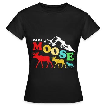 Elch - Frauen T-Shirt - Schwarz - Vorne - AI Model Female 172 dark (172cm)