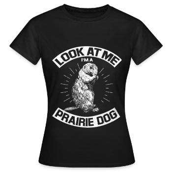 Chien de prairie - T-shirt Femme - noir - Devant - AI Model Female 172 dark (172cm)