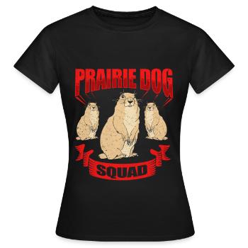 Chien de prairie - T-shirt Femme - noir - Devant - AI Model Female 172 dark (172cm)