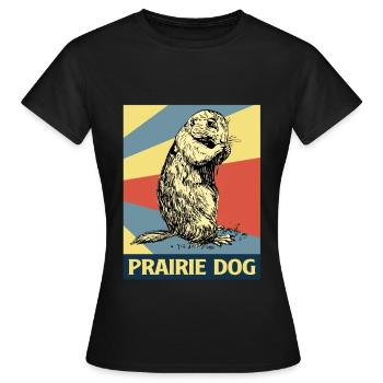 Écureuil de terre Prairies Marmottes Prairies rongeurs - T-shirt Femme - noir - Devant - AI Model Female 172 dark (172cm)