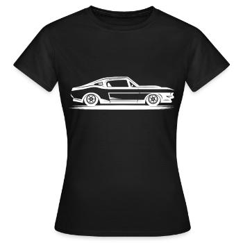 Muscle Car Seite Classic Car Muscle-Car Geschenk - Frauen T-Shirt - Schwarz - Vorne - AI Model Female 172 dark (172cm)