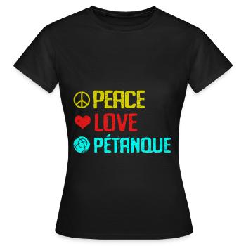 Pétanque - Women's T-Shirt - black - Front - AI Model Female 172 dark (172cm)