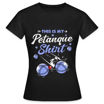 Pétanque - Women's T-Shirt - black - Front - AI Model Female 172 dark (172cm)