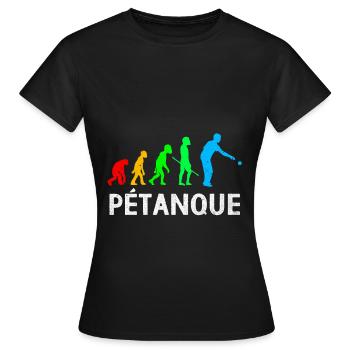 Pétanque - Women's T-Shirt - black - Front - AI Model Female 172 dark (172cm)