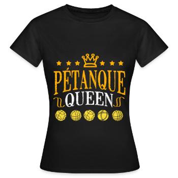 Pétanque - Women's T-Shirt - black - Front - AI Model Female 172 dark (172cm)