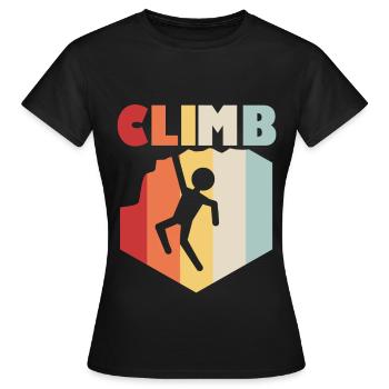 Escalade escalade escalade mur d’escalade montagne roche sport - T-shirt Femme - noir - Devant - AI Model Female 172 dark (172cm)