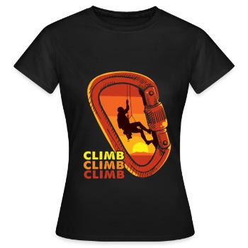 Escalade escalade escalade mur d’escalade montagne roche sport - T-shirt Femme - noir - Devant - AI Model Female 172 dark (172cm)