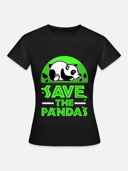 Panda - Frauen T-Shirt - Schwarz
