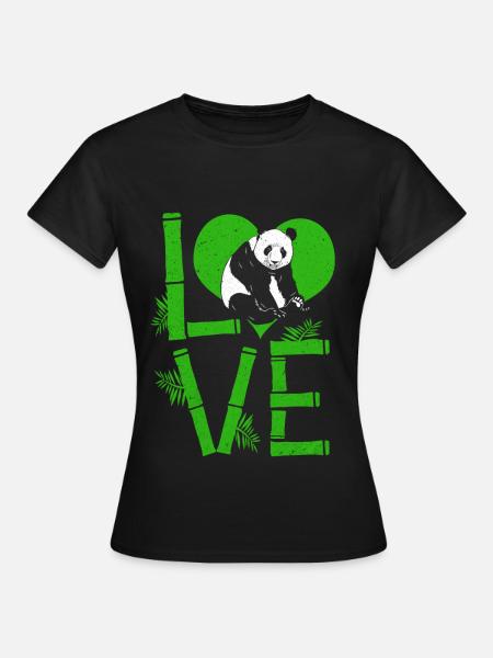Panda - Frauen T-Shirt - Schwarz