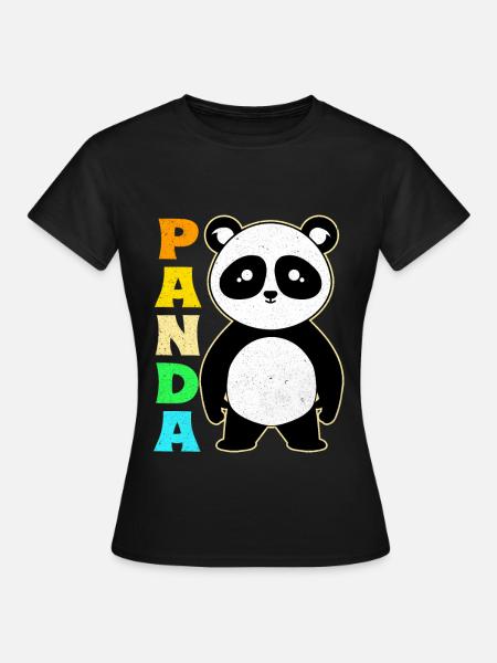 Panda - Frauen T-Shirt - Schwarz