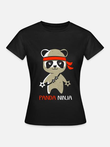Panda - Frauen T-Shirt - Schwarz