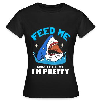 Shark Fish Shark Shark Fin Sharks Ocean - Women's T-Shirt - black - Front - AI Model Female 172 dark (172cm)